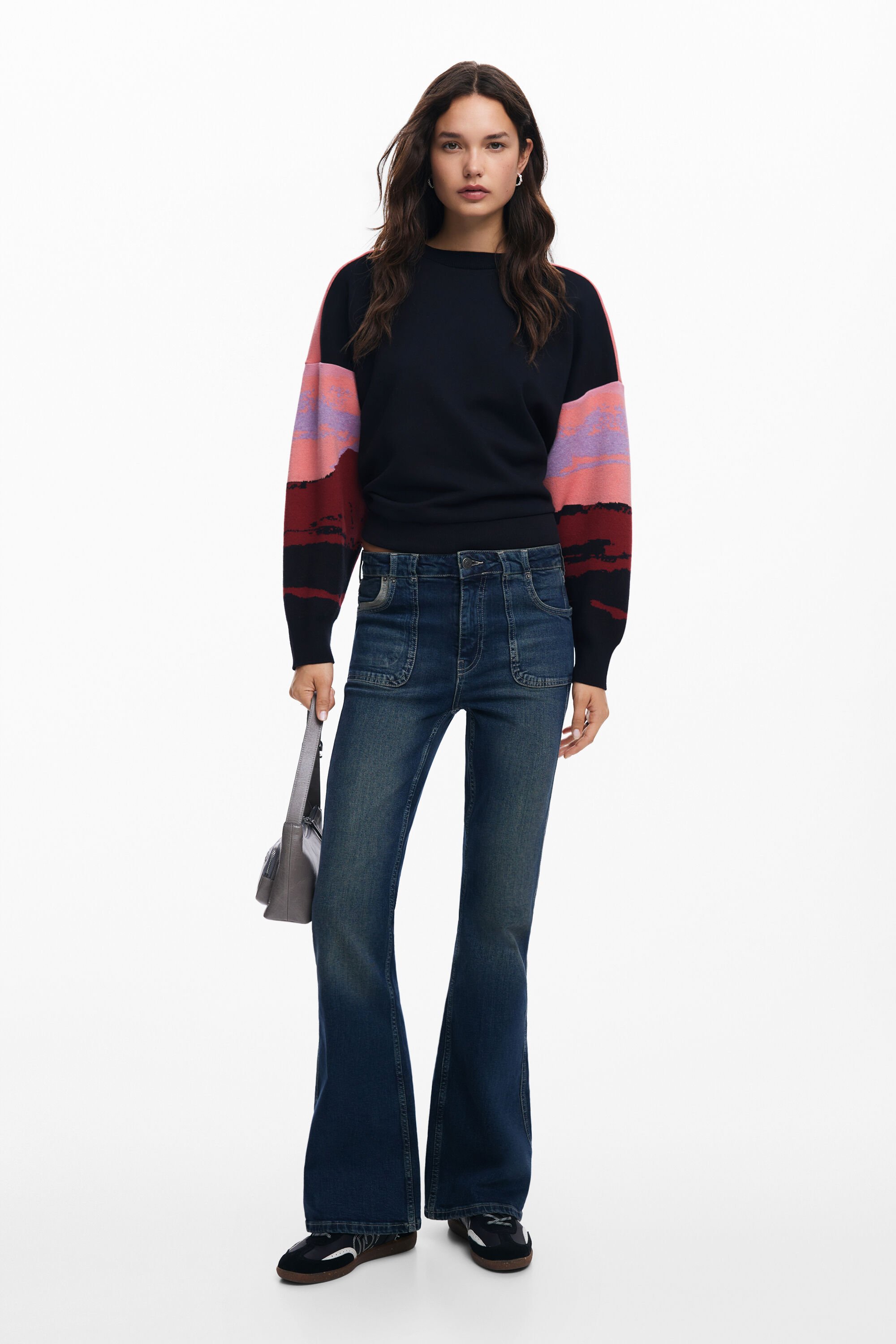Desigual Women's Sunset Landscape Sweatshirt In Black