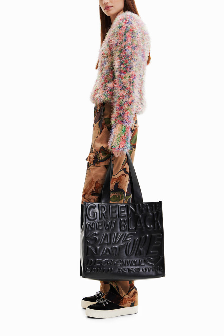 Multicoloured fur-effect jumper | Desigual