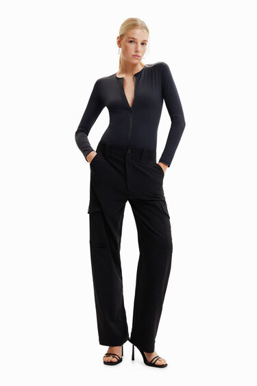 Long-sleeve zip-up bodysuit | Desigual