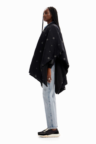 Belted padded poncho | Desigual