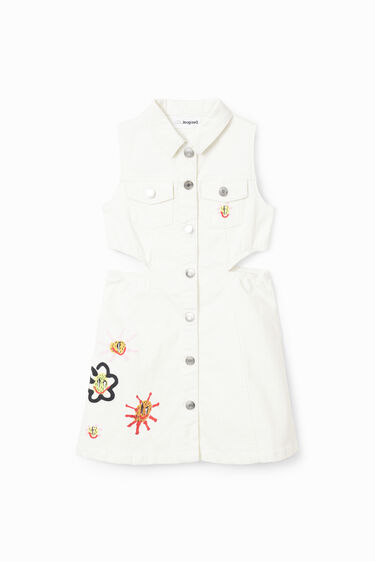 Vestido vaquero cut-outs | Desigual