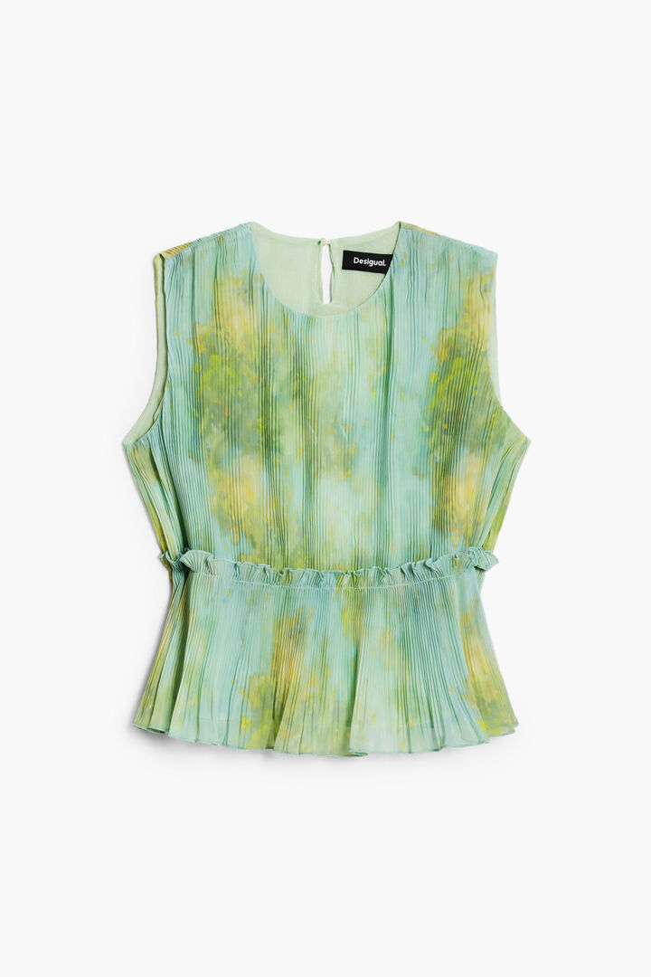 BLOUSE À VOLANTS PLISSÉS
