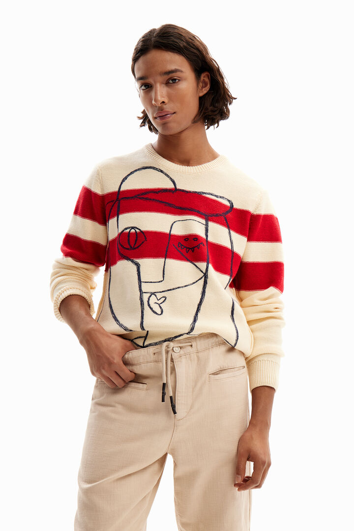 Trousers with floral details | Desigual