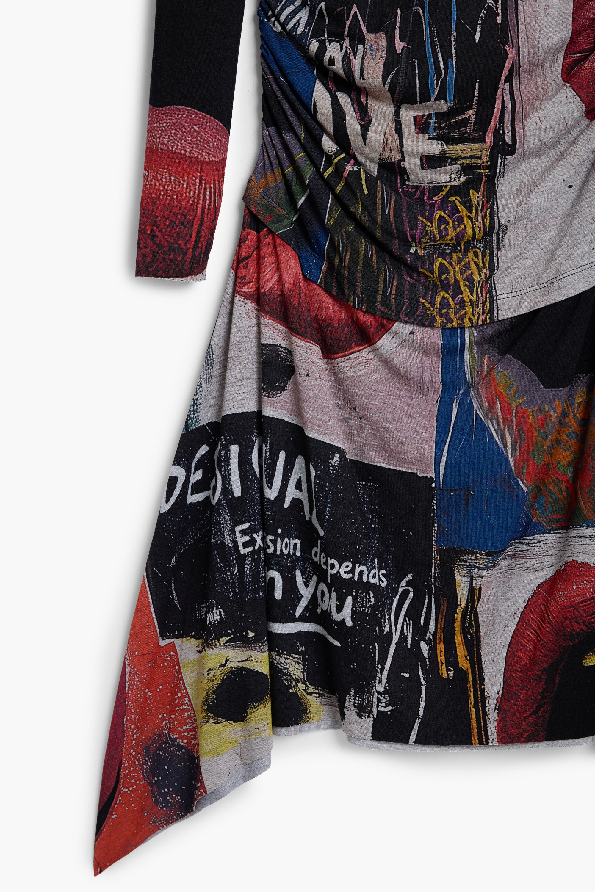 プリントされた口のドレス I Desigual.com