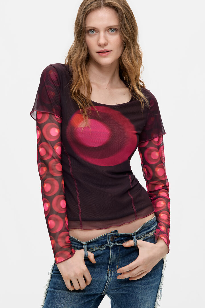 Camiseta estampada manga longa