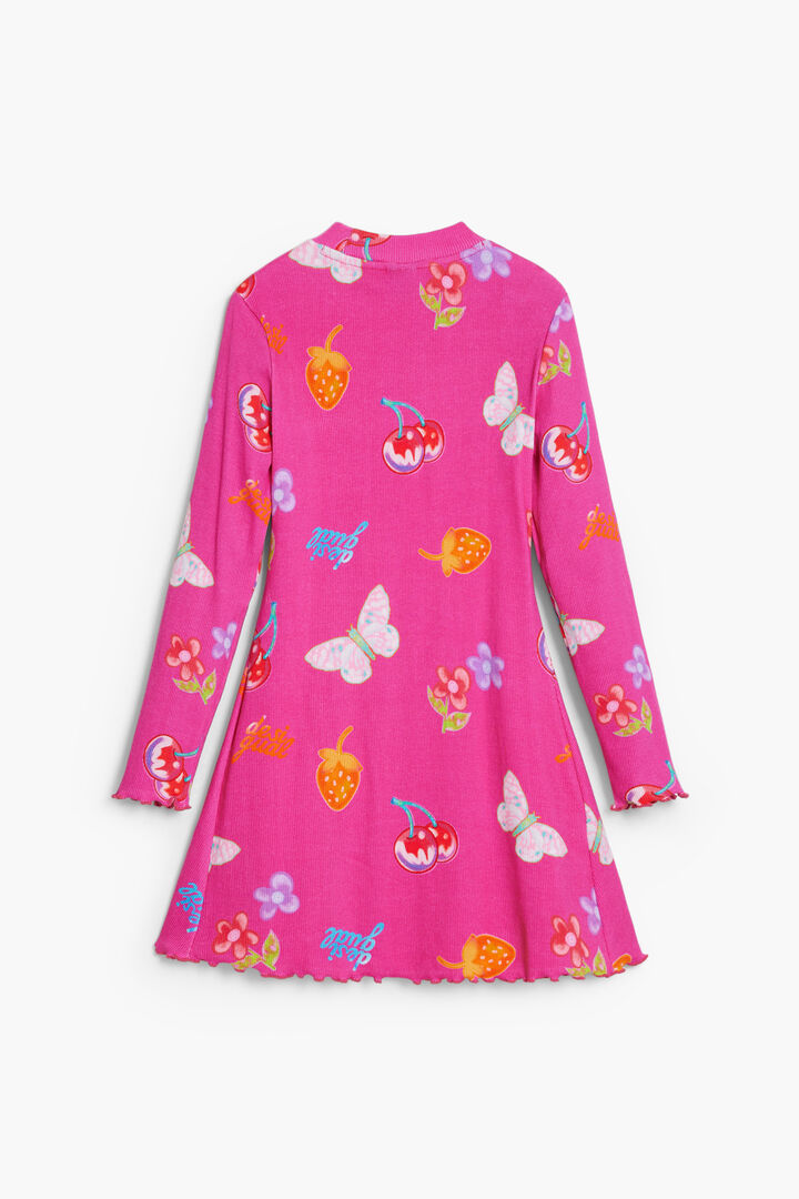 Vestido skater canalé formas | Desigual