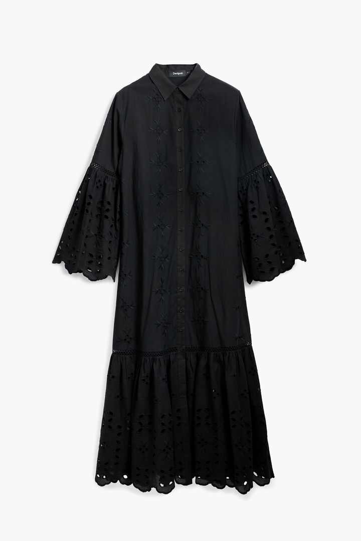 Vestido maxi troquelado | Desigual