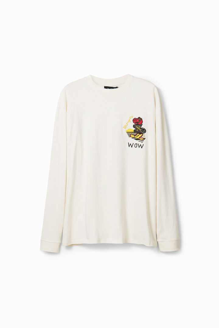 Long-sleeve illustration T-shirt