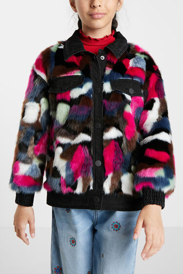 Soft fur trucker jacket | Desigual