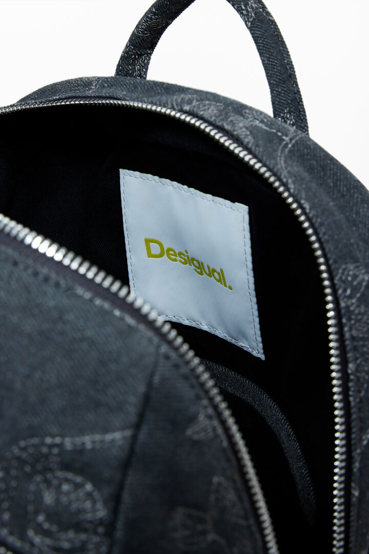 Large embroidered denim backpack | Desigual