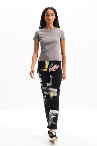 Straight collage trousers | Desigual