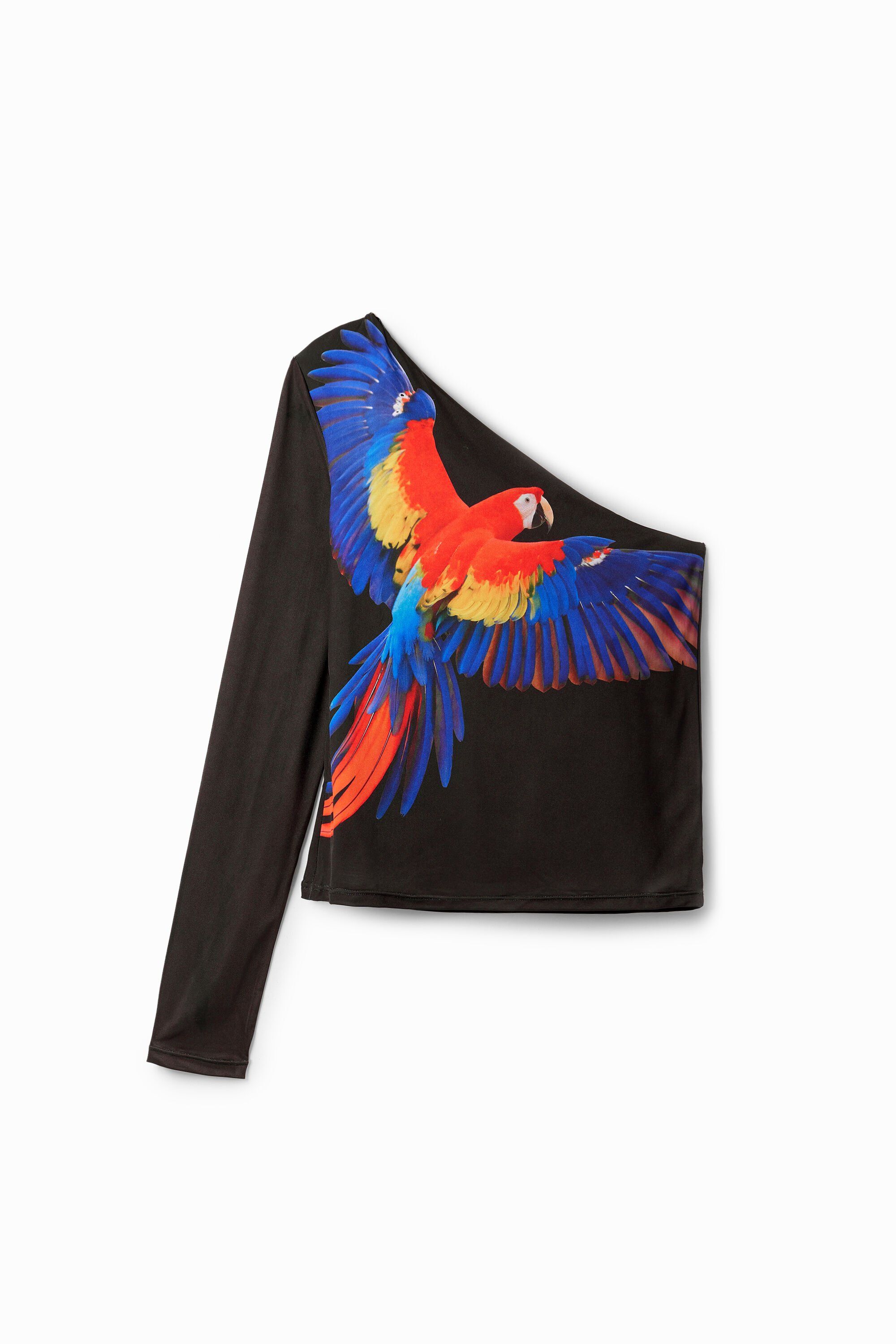 Tyler McGillivary asymmetrical parrot T-shirt