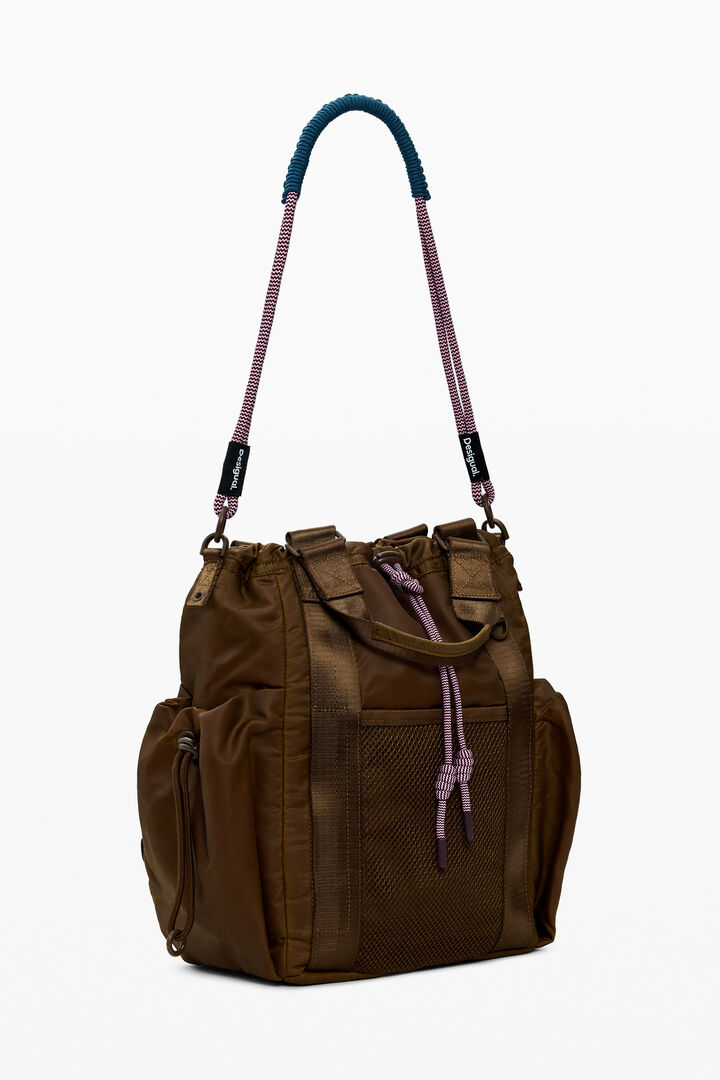 Mochila mediana multiposición nylon | Desigual