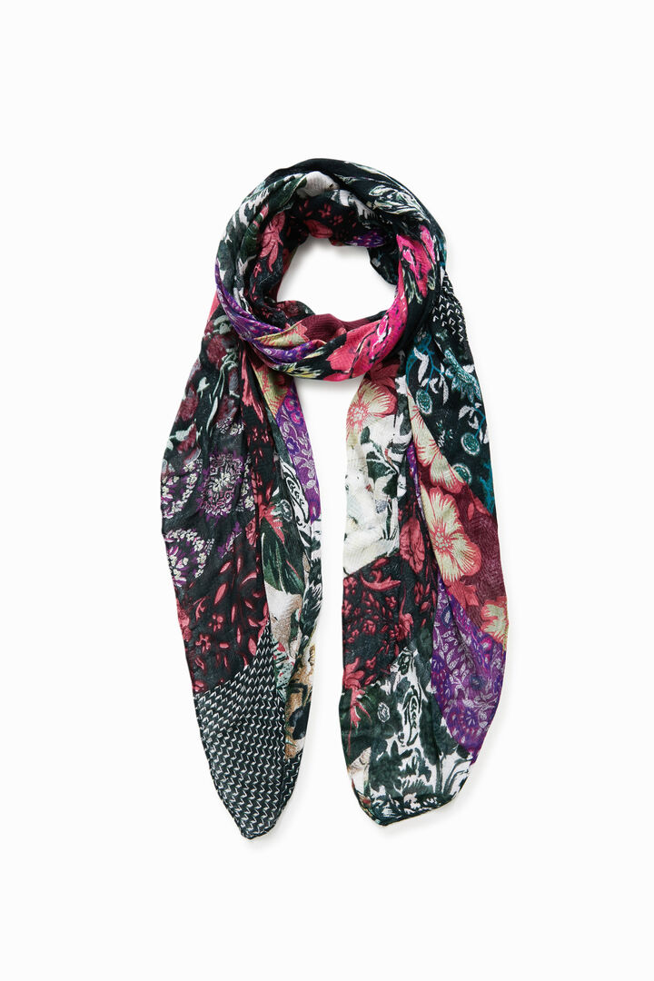 Rectangular foulard floral patch | Desigual