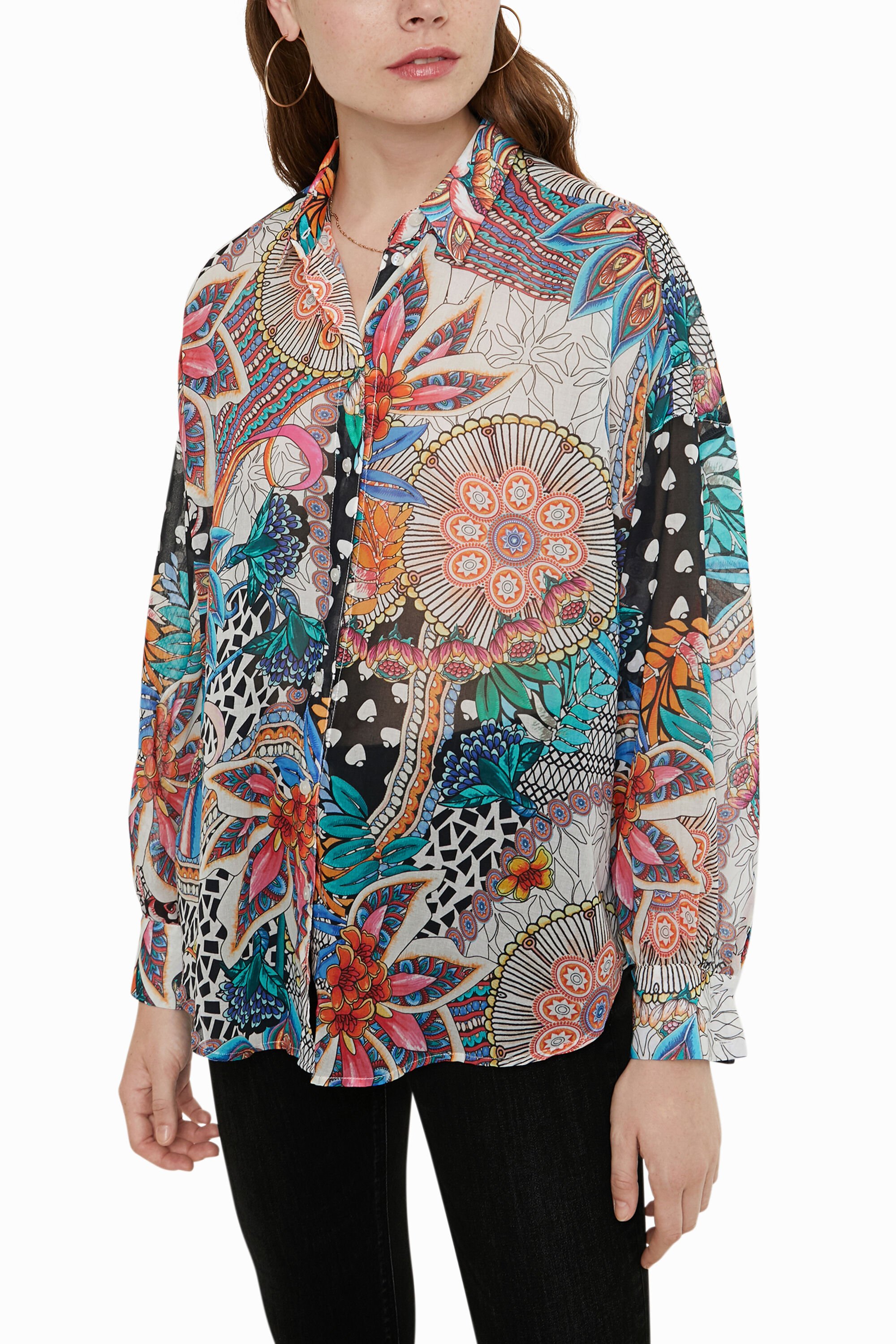 boho floral shirt