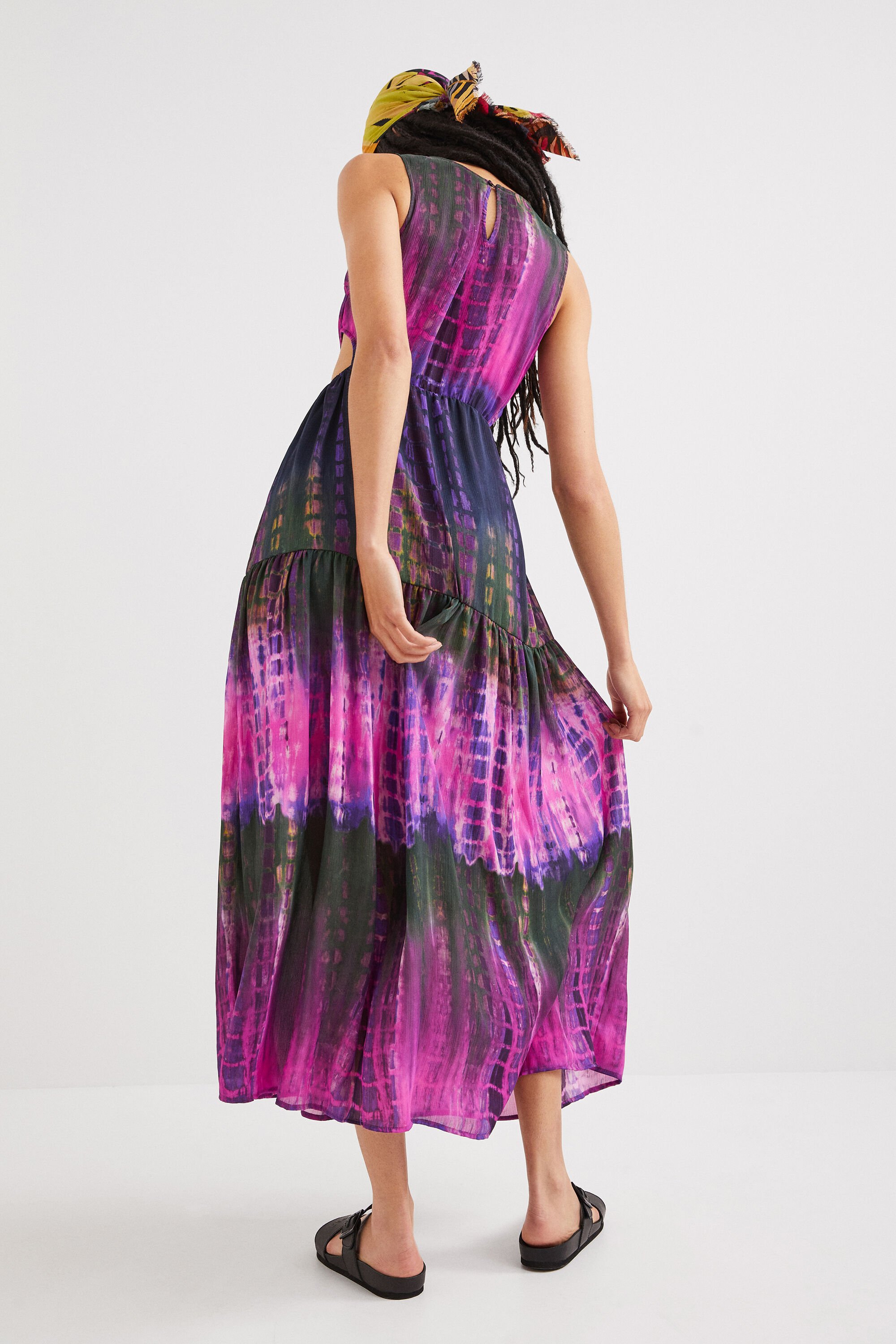 Tie dye cut out dress Desigual
