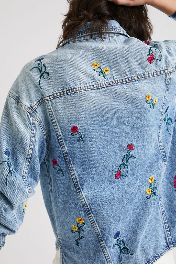Sobrecamisa vaquera floral | Desigual