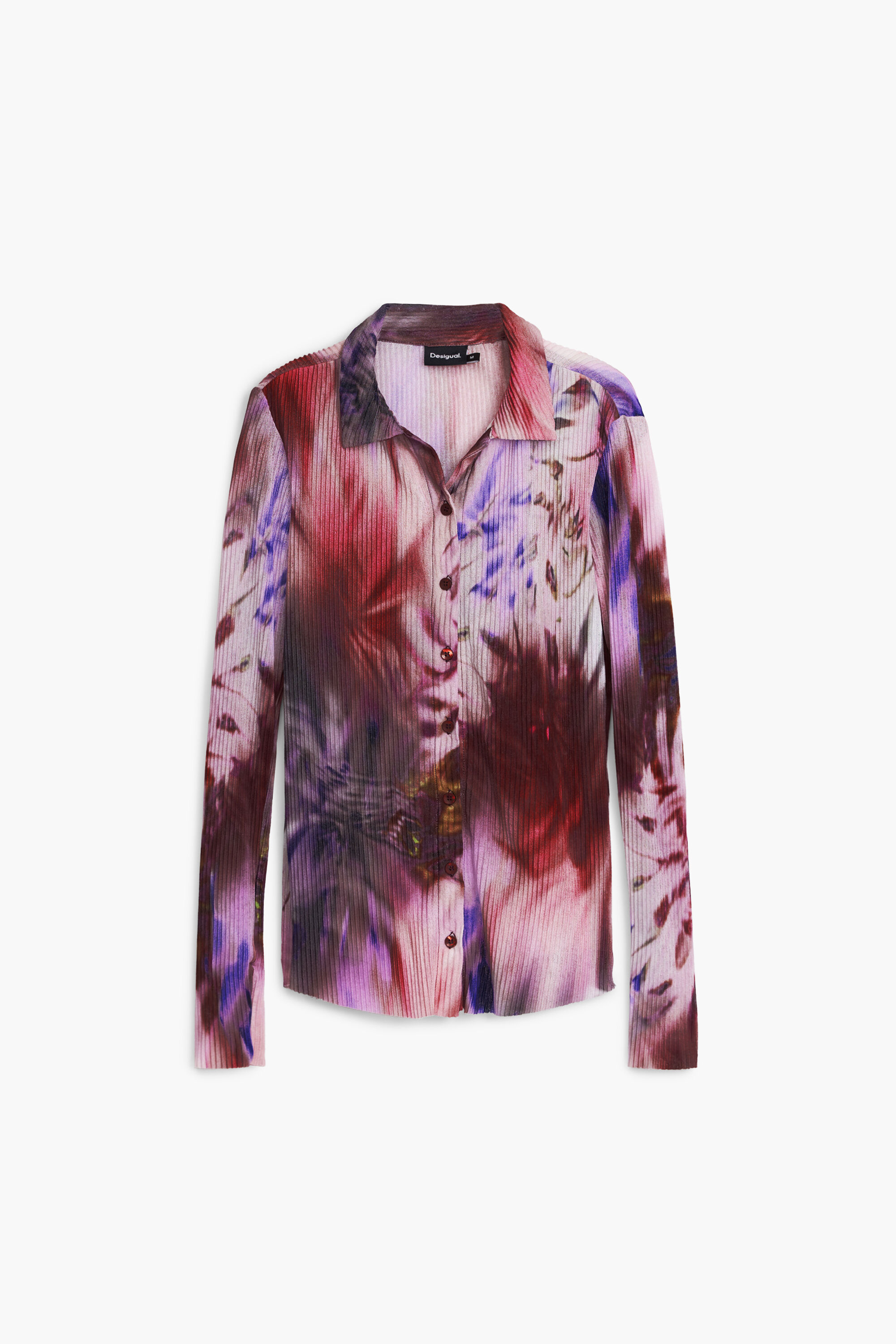 Desigual, Hemd mit Tie-Dye-Muster, Polyester, Rot, XS