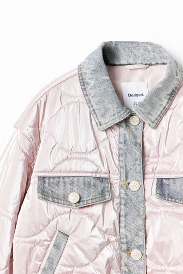 Metallic bomber jacket | Desigual