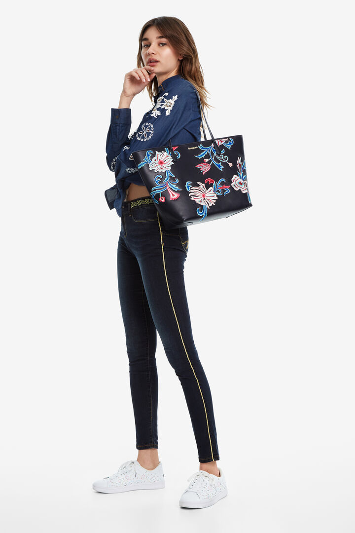 Sac fourre-tout à fleurs Capri Zipper | Desigual