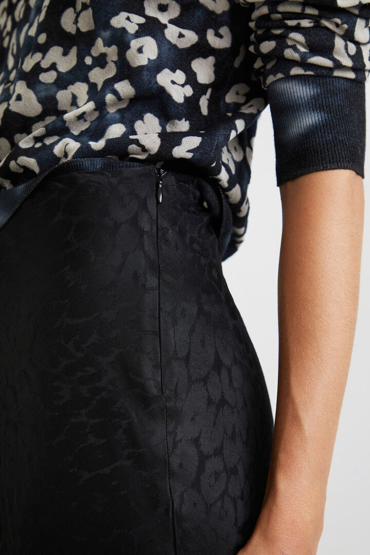 Textured motif midi skirt | Desigual