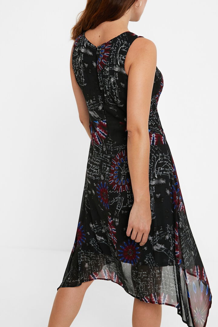 Asymmetric galactic dress | Desigual