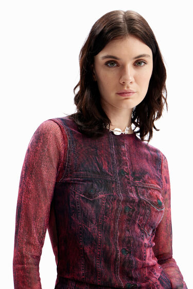 Samarreta tul efecte denim | Desigual