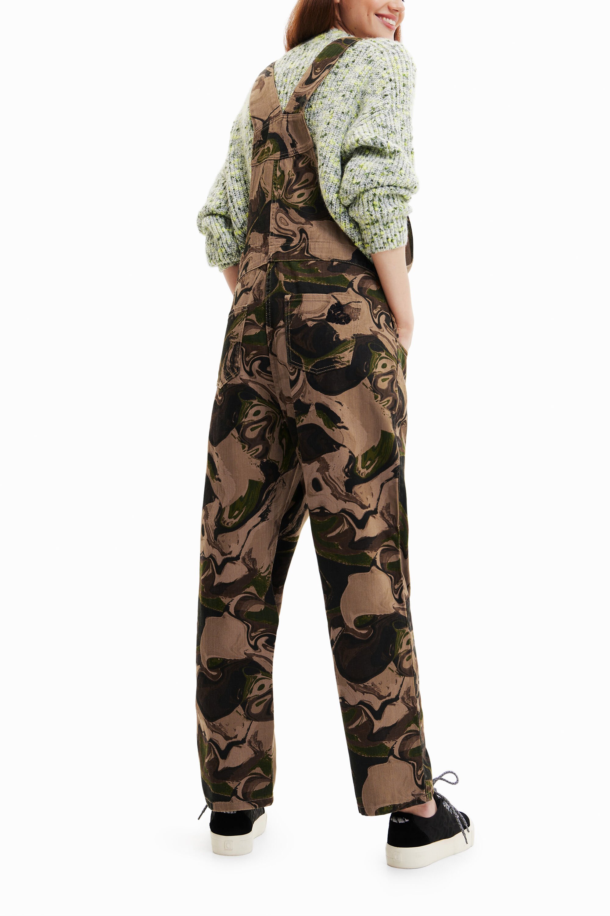Psychedelic camouflage dungarees | Desigual.com