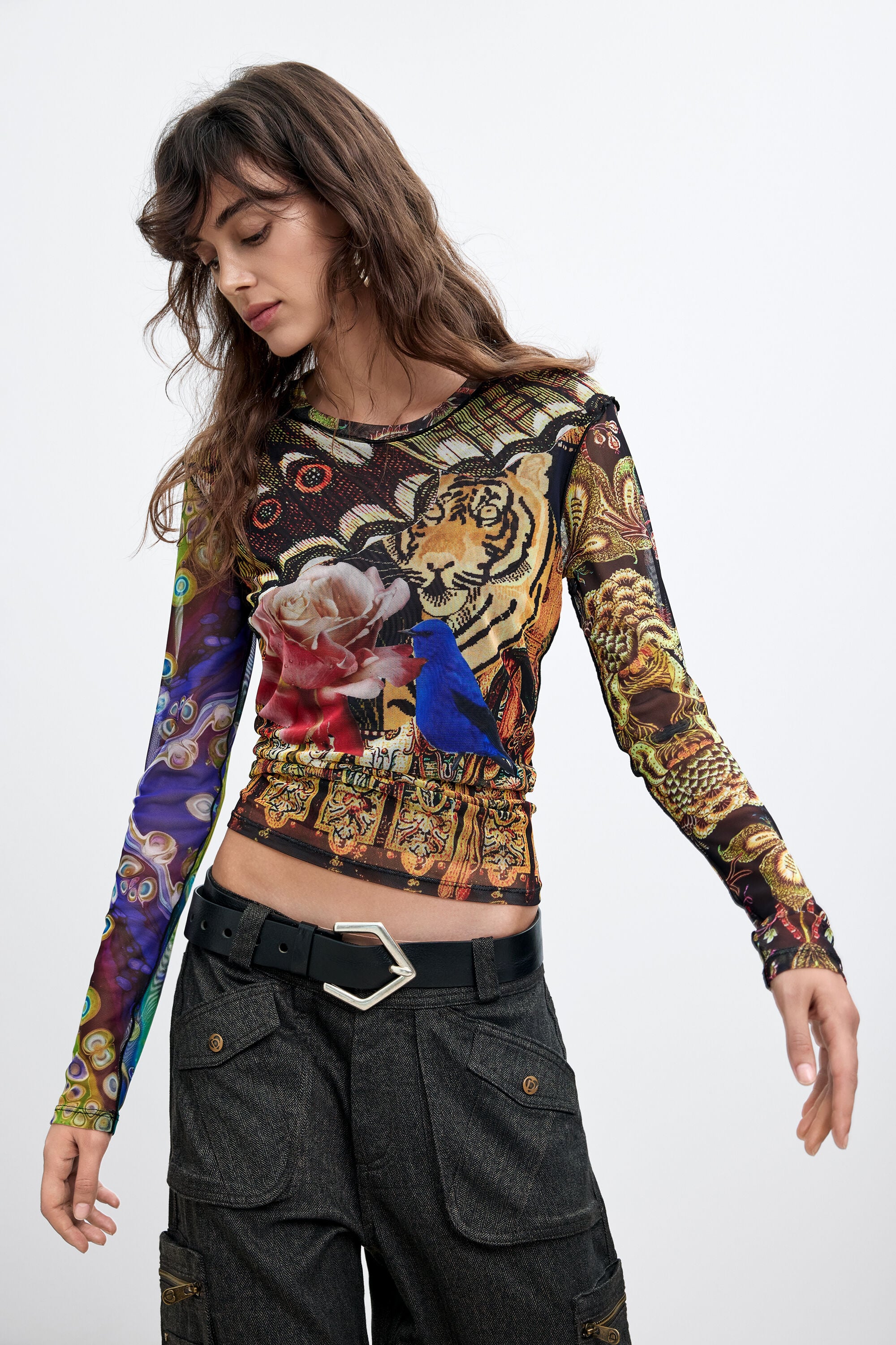 Desigual, Camiseta Estampada M. C. Lacroix, Mujer, Poliester