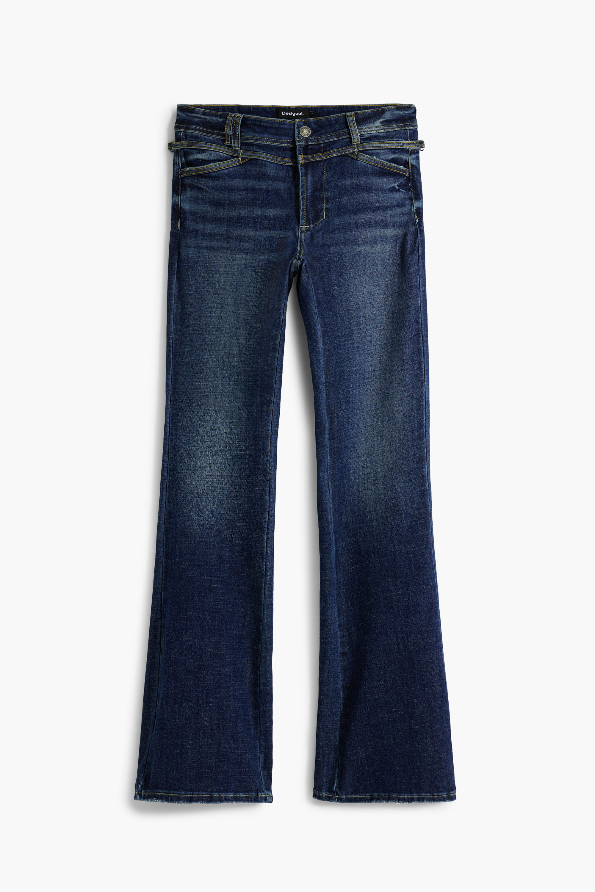 Desigual Mulher Azul Jeans Flare Lavado, 42