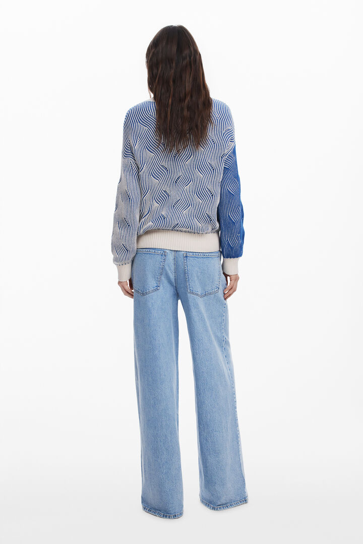 Two-tone knit sweater | Desigual