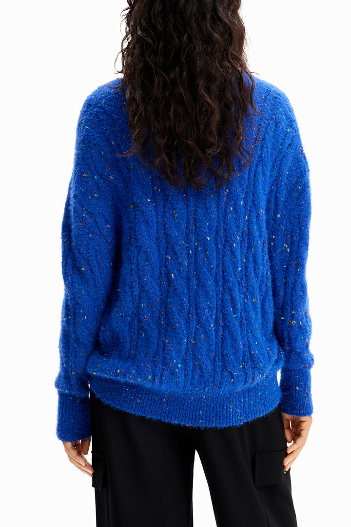 Oversize cable knit pullover | Desigual