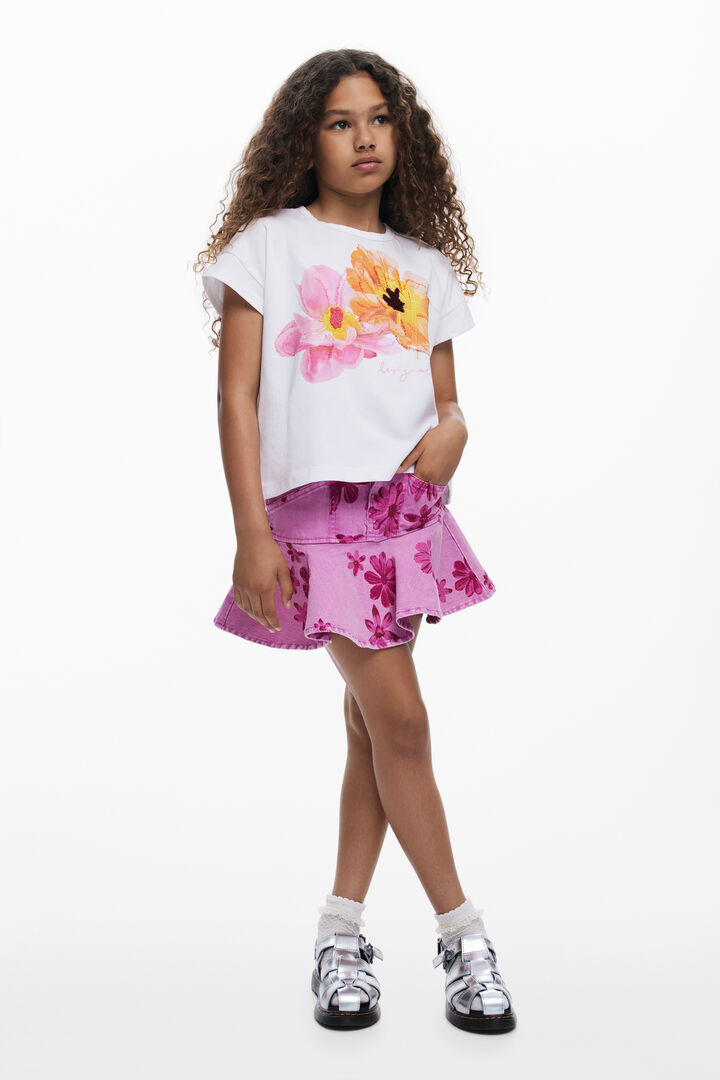 CAMISETA FLOR NIÑA | Desigual