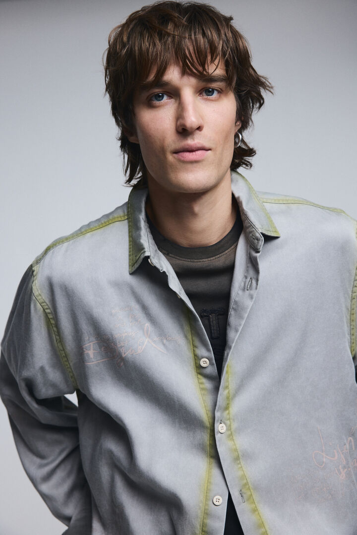 Hemd mit Schriftzug und Used-Effekt | Desigual