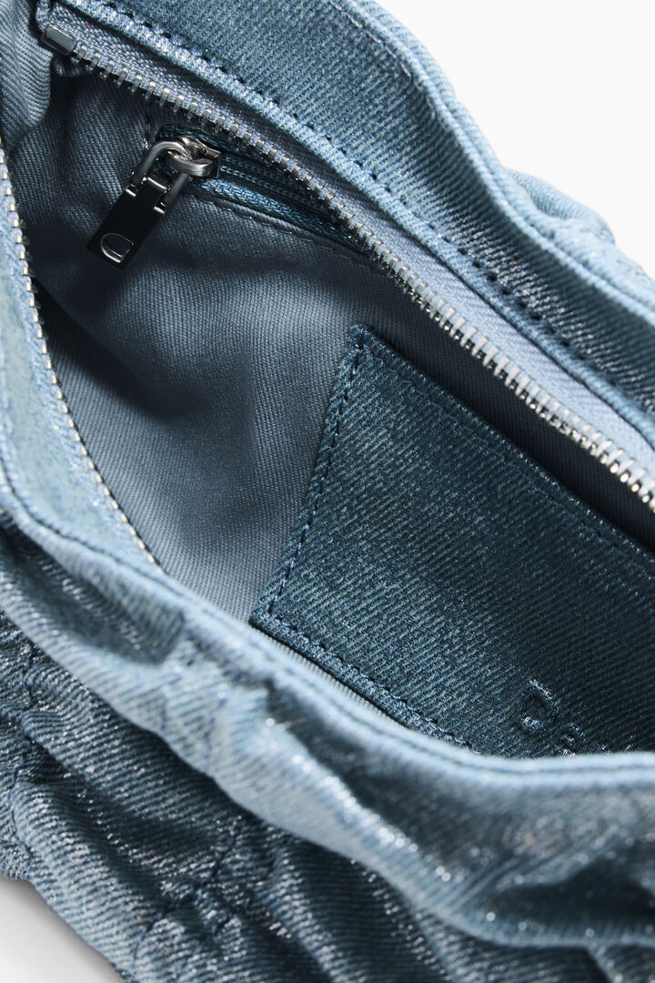 Kleine tas van denim met plooien | Desigual