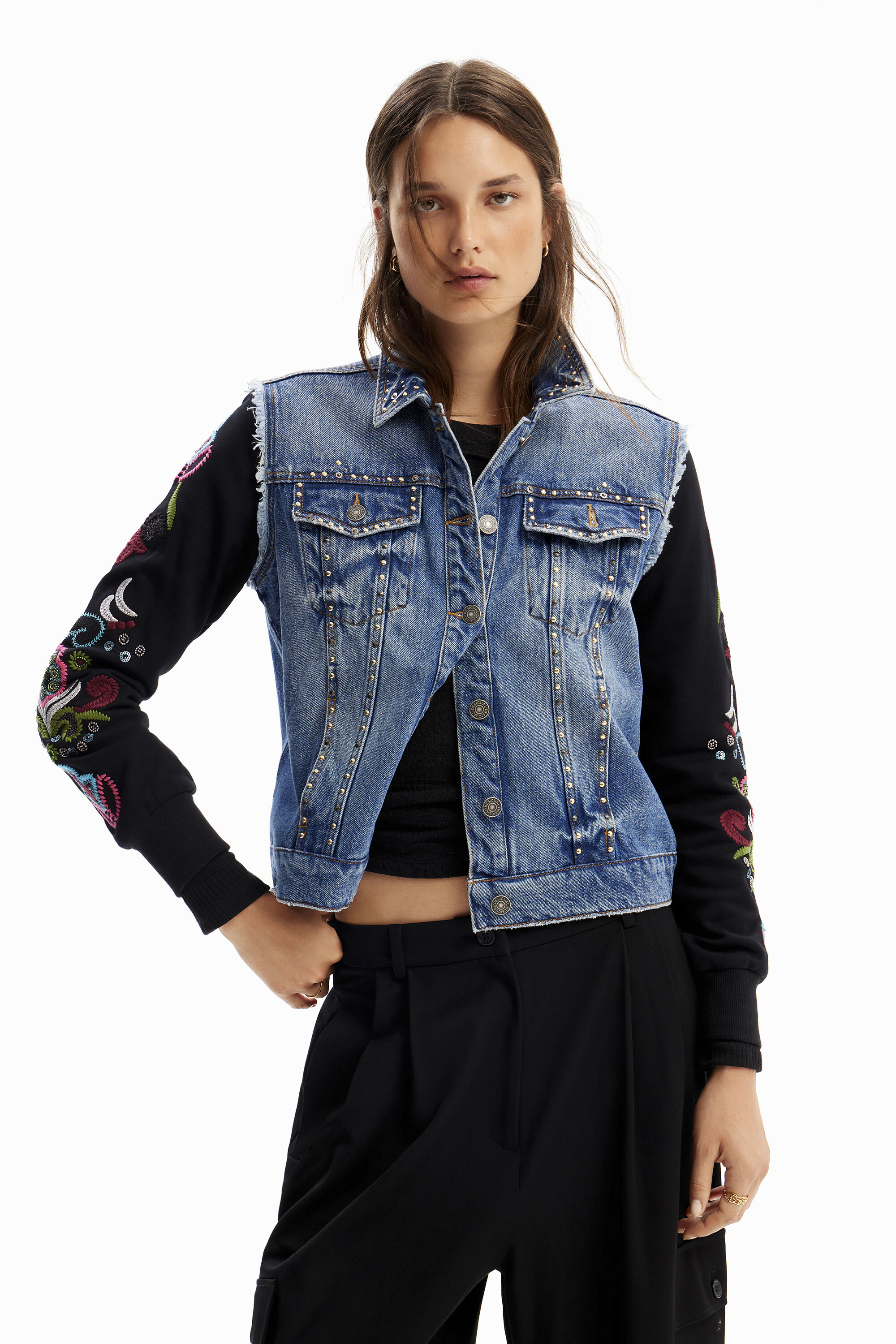 Chaqueta vaquera h brida bordados