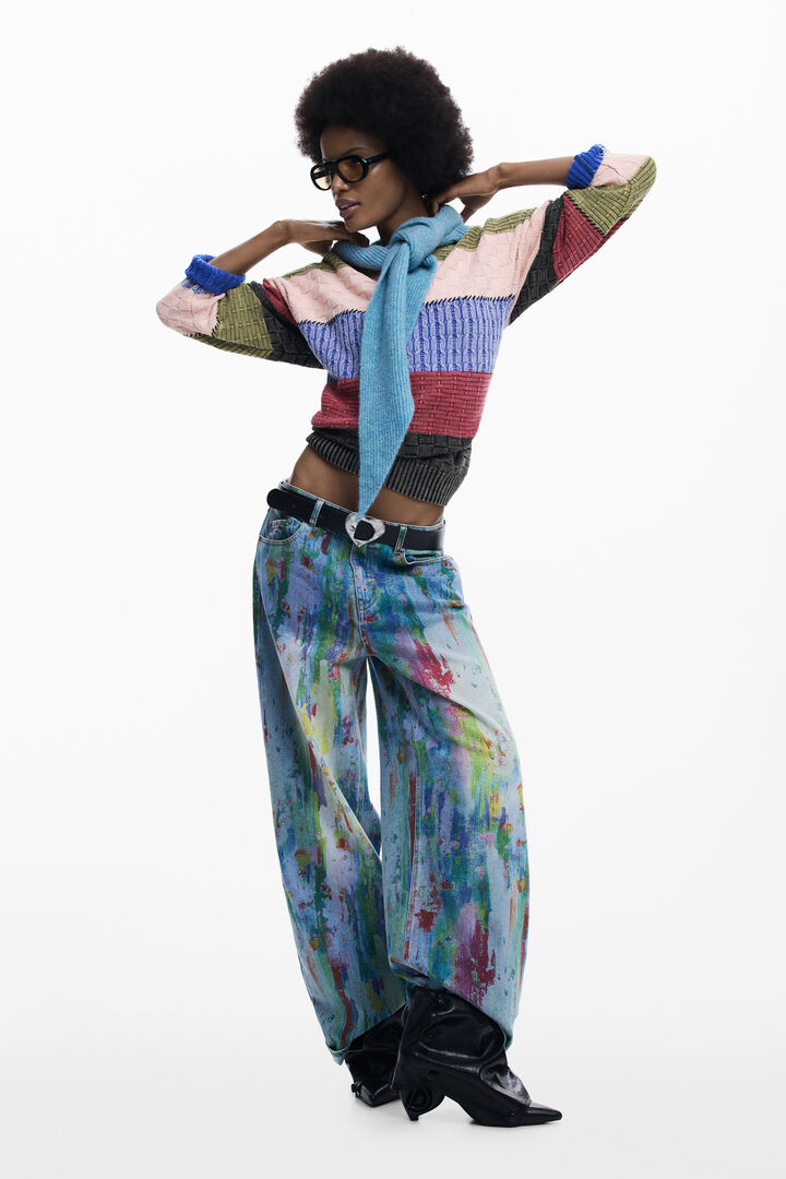 Stitch knit sweater | Desigual