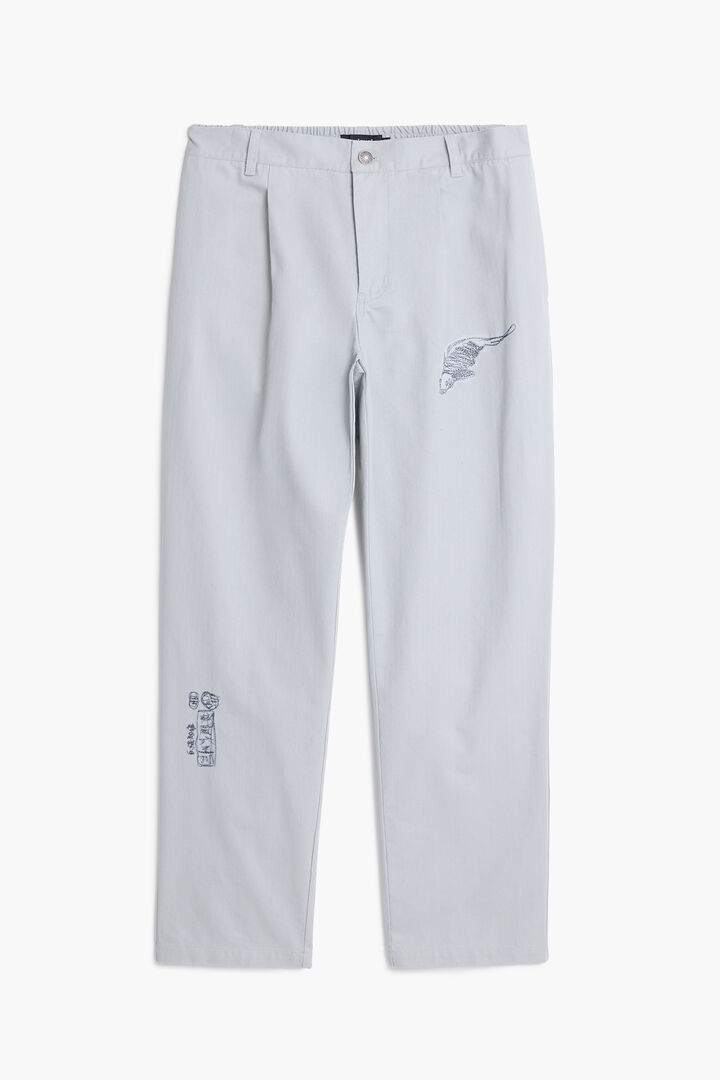Pantaloni lunghi sartoriali ricamati