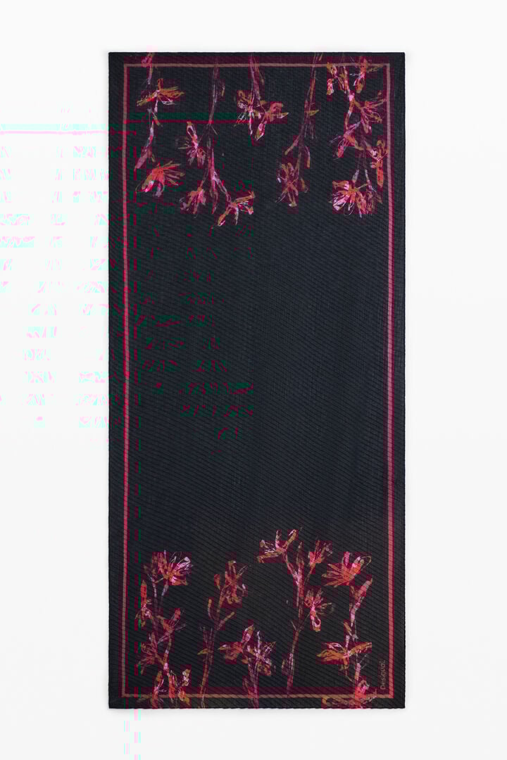 Foulard orchidées couleurs vibrantes