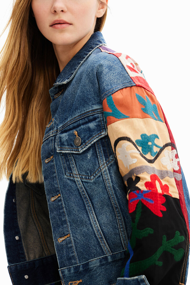 Jaqueta texana trucker ètnica | Desigual