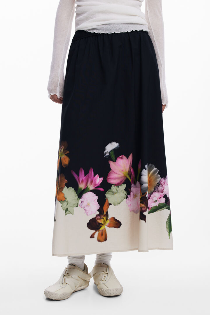 Gonna midi a fiori | Desigual