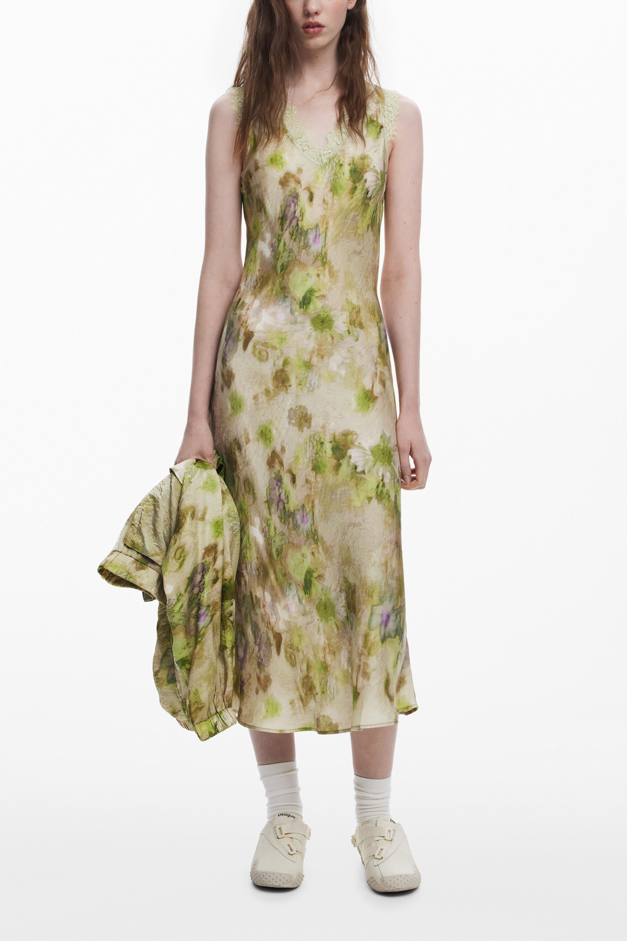 Collina Strada satin floral dress Women's I Desigual.com