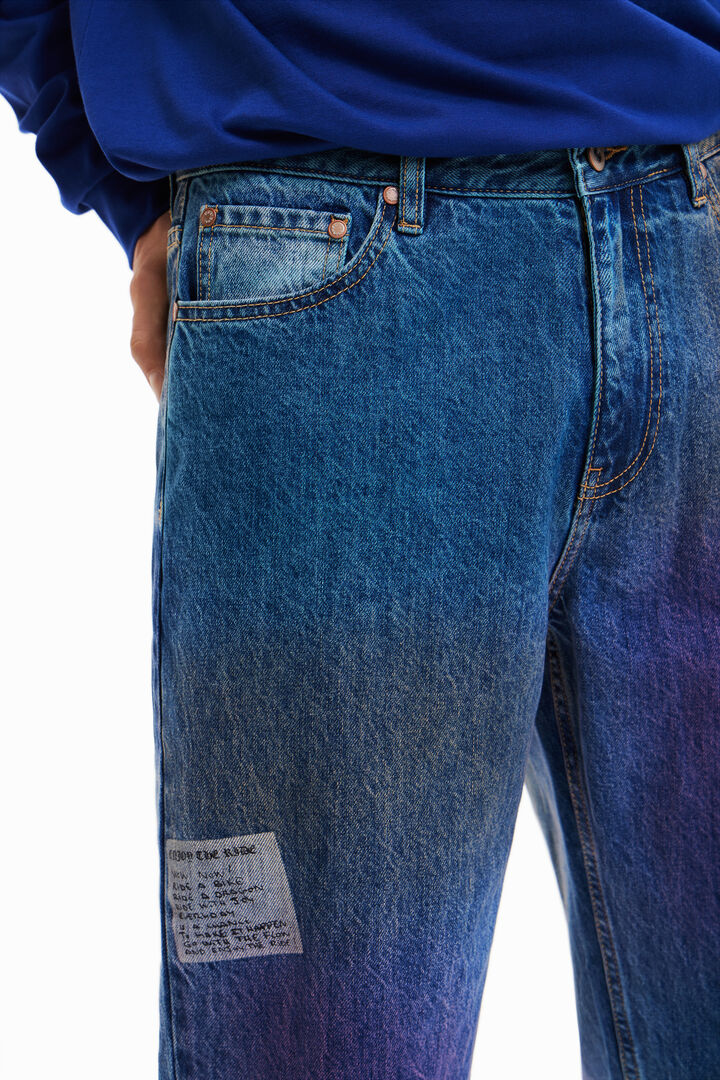 Straight distressed jeans | Desigual