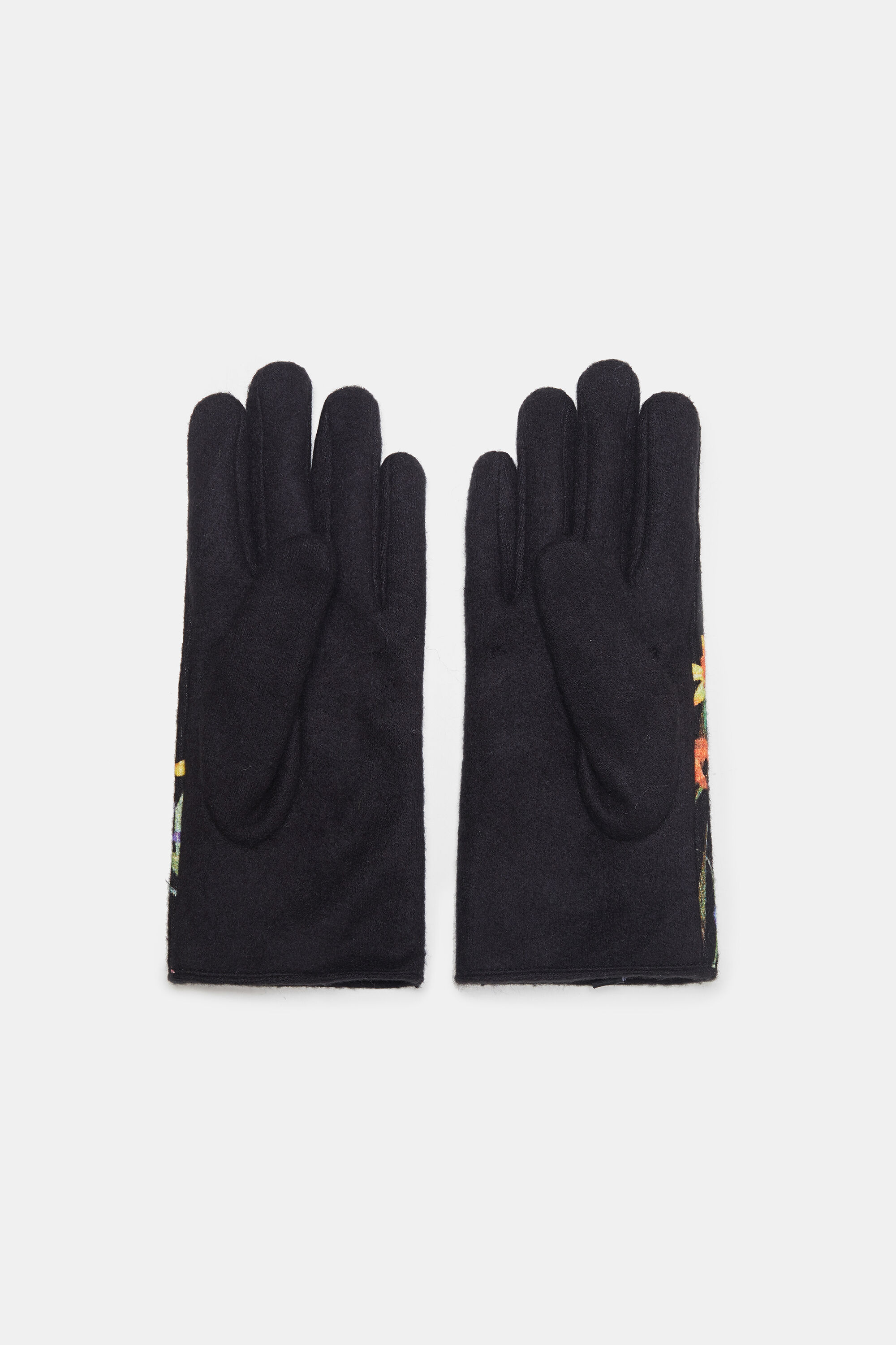 Gants fleurs et texte Desigual