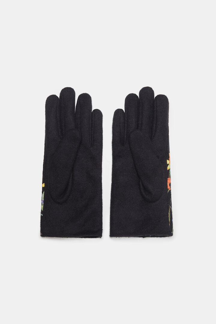 Gloves flowers and text | Desigual