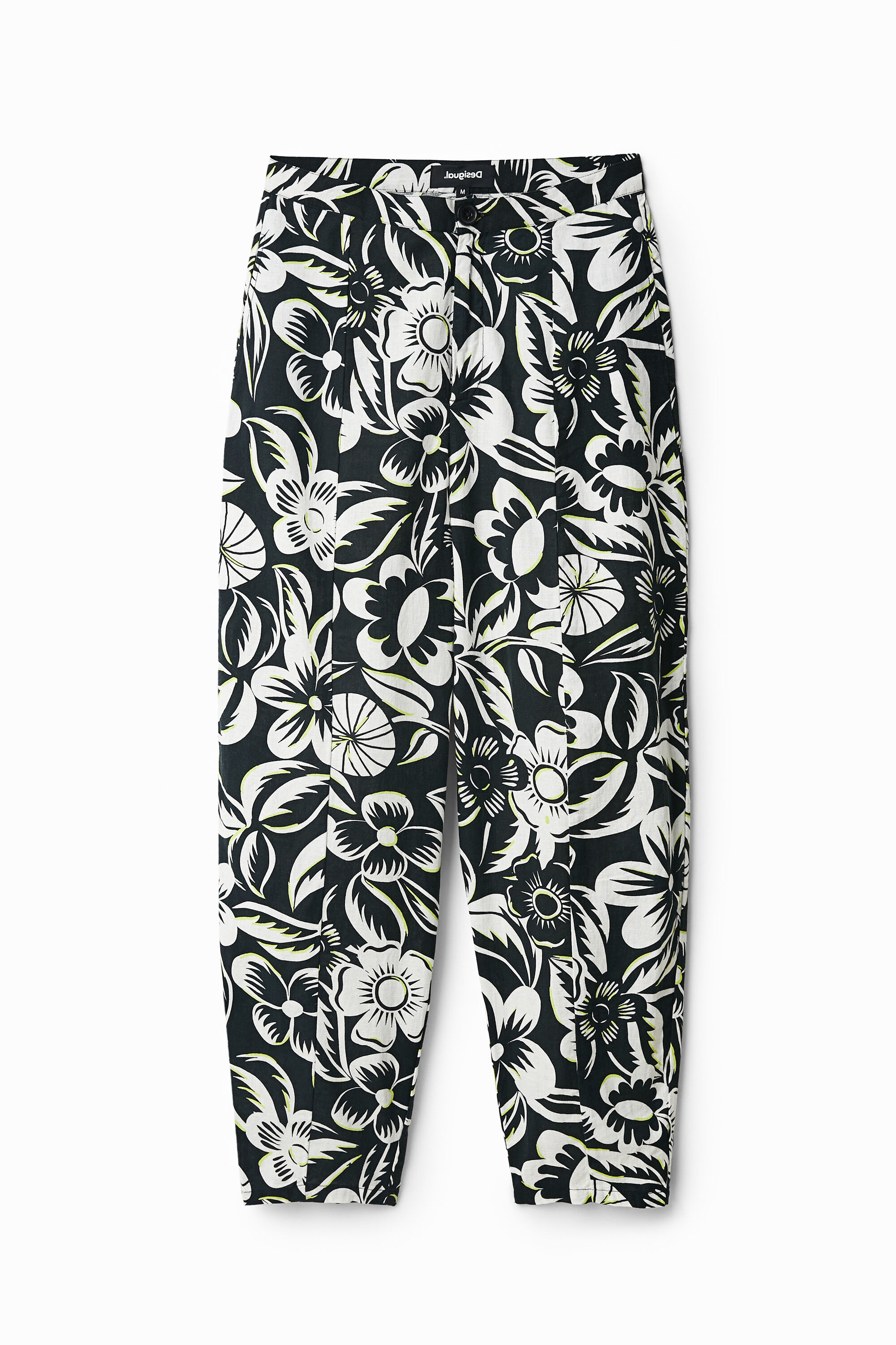 Desigual Broek met bloemenprint - BLACK