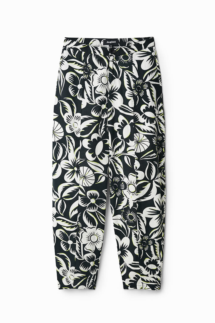 Pantaloni con stampa floreale