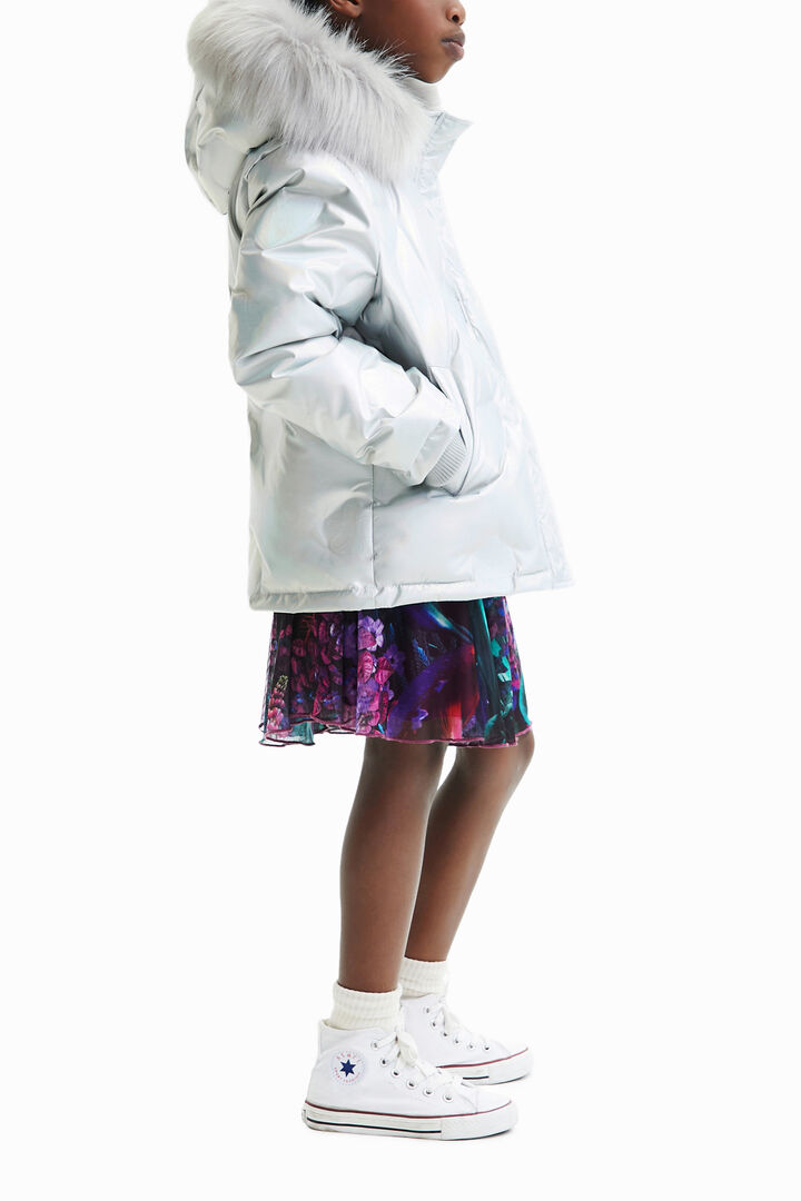 Short padded metallic jacket | Desigual
