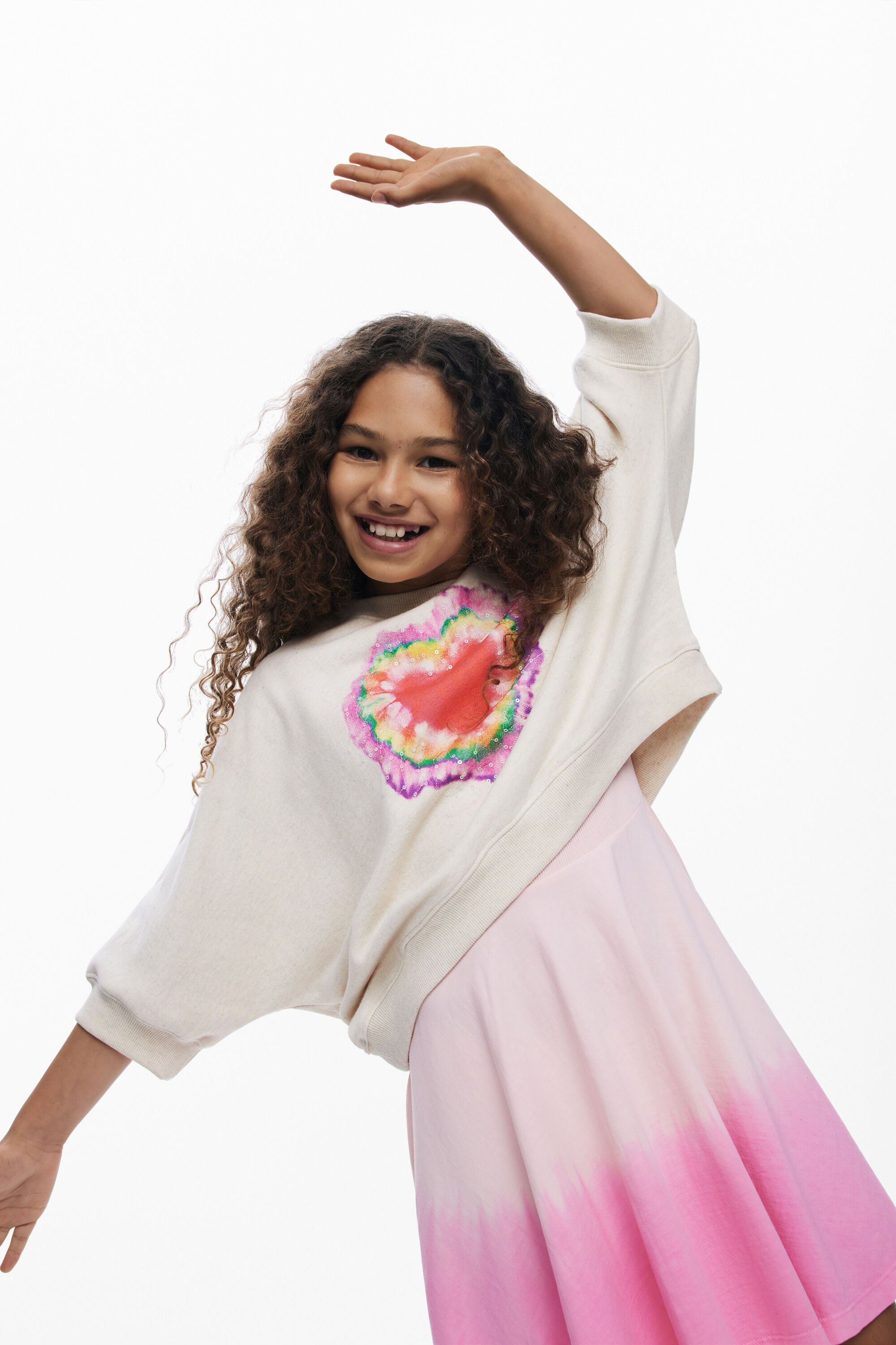 Desigual 2-in-1 jurk hart - WHITE