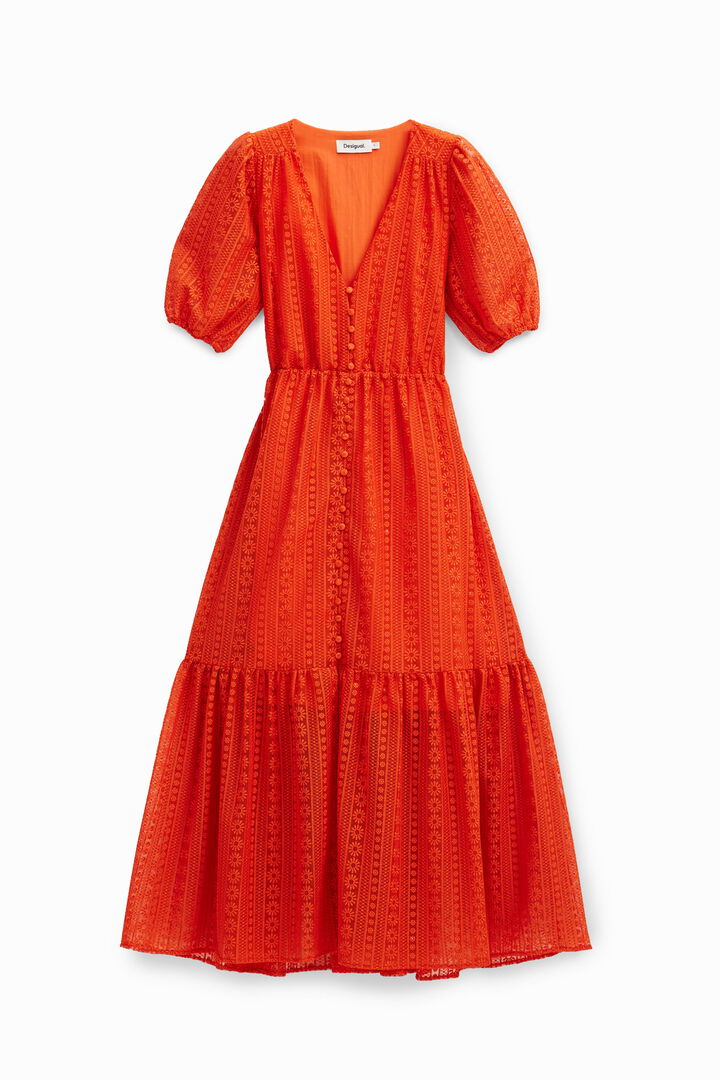 Vestido largo bordados | Desigual